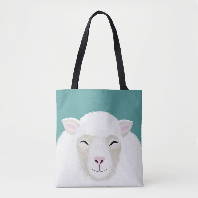 Får Allover Tote Bag Tygkasse (Framsida)