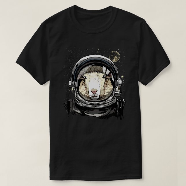 Får Älskare får Astronaut Space Exploration Ast T Shirt (Design framsida)