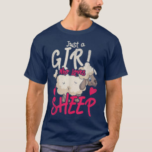 Får Älskare Girls Women Farmer Farm Animal Cute Sh T Shirt