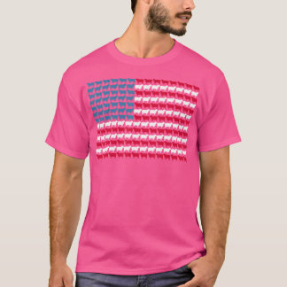 Får amerikansk Flagga Får 4:e juli T Shirt