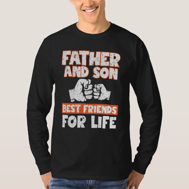 Far Ans Son Best Friends for Life Superskoj Des T Shirt (Framsida)