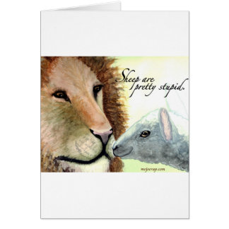 Får är den Stupid. söten Hälsningskort
