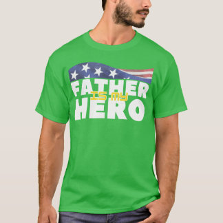 Far är min hjälte med den amerikanska Flagga vinta T Shirt