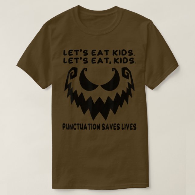Får äta ungar Punktinterpunktion Sparv Lives Pumpk T Shirt (Design framsida)