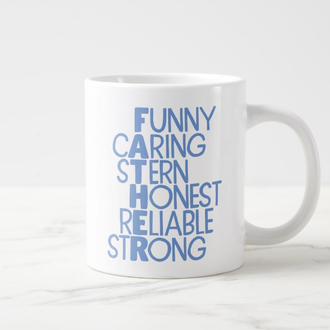 Far Attribut Crossword Art Jumbo Mugg (Höger)