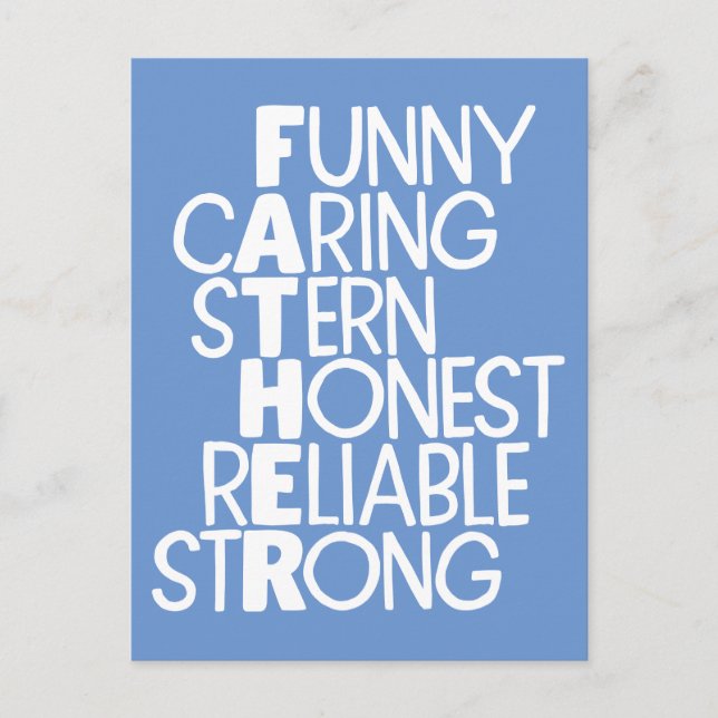 Far Attribut Crossword Art Vykort (Framsida)