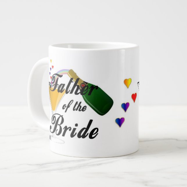 Far av Bride Champagne Toast Jumbo Mugg (Framsida vänster)