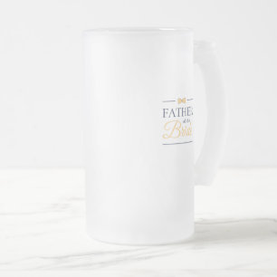 Far av bruden frostat ölglas