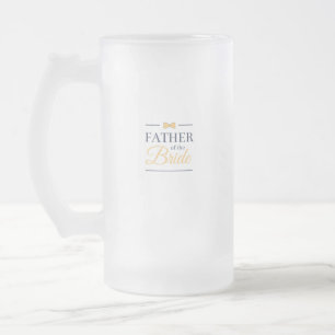 Far av bruden frostat ölglas