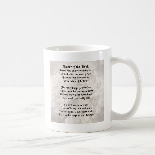 Far av bruden - vit kaffemugg (Höger)