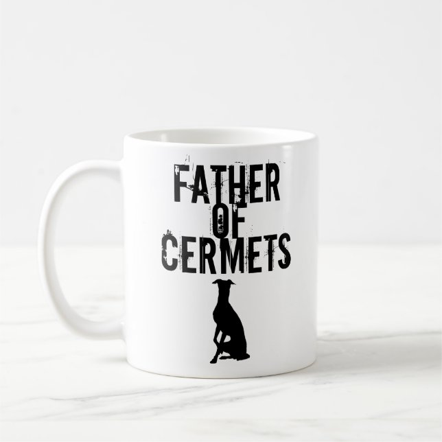 Far av Cermet (Iggys/Italienska Greyhounds) T-Sh Kaffemugg (Vänster)