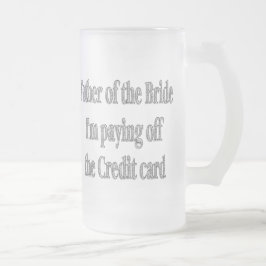 Far av den Glass ölen Stein för brudgåva Frostat Ölglas