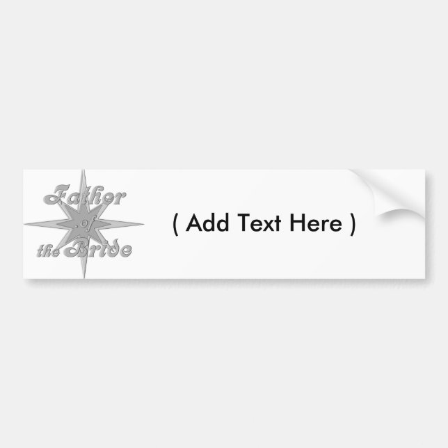 Far av den personliga bildekalet för brud bildekal (Framsidan)