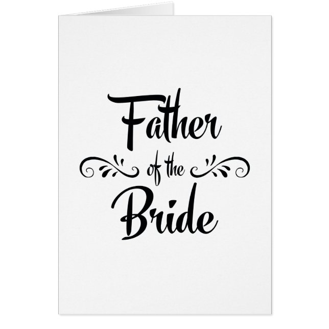 Far av den roliga repetition middag för brud hälsningskort (Framsidan)