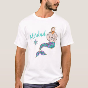 Far av en sjöjungfru, födelsedagsfestmerdad t shirt