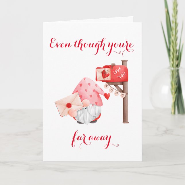 Far Away Valentine Day Card Tack Kort (Framsida)