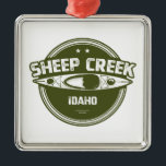Får Bäck Vild och floden Idaho Kayaking Julgransprydnad Metall<br><div class="desc">Får Bäck i Idaho flyter genom en extremt smal,  lindrande kanjon med rena lodräna. Höga vatten-flöden finns i vår och ger de mest erfarna båtarna tillgång till vatten för vitvatten.</div>
