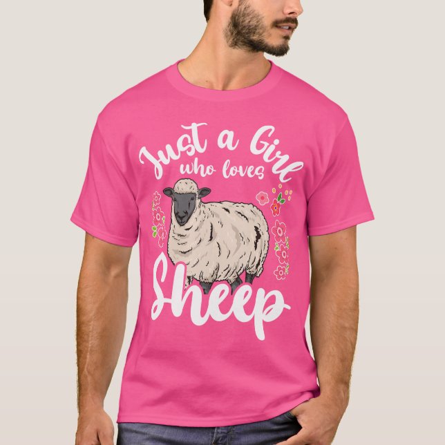 Får bara en flicka som Kärlek får T Shirt (Framsida)