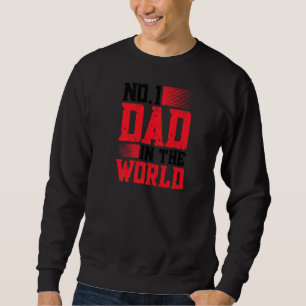 Far bästa Pappa någonsin nummer ett Pappa i världe Lång Ärmad Tröja