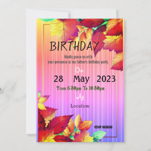 Far Birthday Inbjudningar