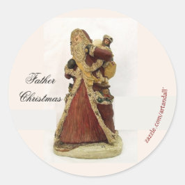 FAR CHRISTAS STICKER RUNT KLISTERMÄRKE