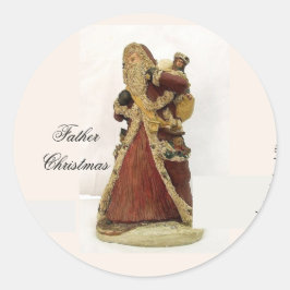 FAR CHRISTAS STICKER RUNT KLISTERMÄRKE