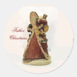 FAR CHRISTAS STICKER RUNT KLISTERMÄRKE