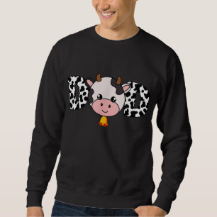 Far Cow Pappa Farming Birthday Funny Family Match Lång Ärmad Tröja