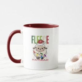 Får Cute Ull Navidad jul Pun Mugg
