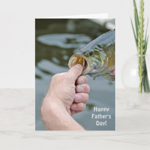 Far Dag-man hållande largemouth bas Kort