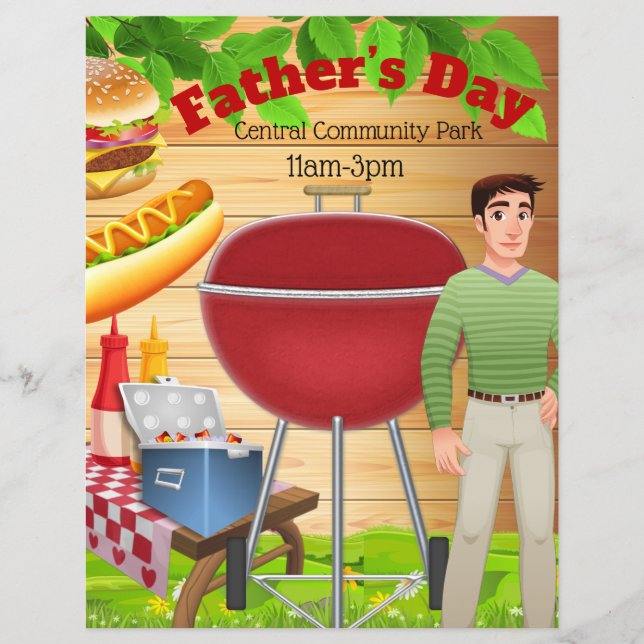 Far dag Picnic Firande-reklamflygare Reklamblad (Framsidan)
