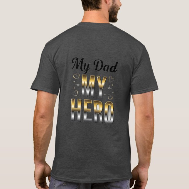 Far dag T-Shirt | "Min Pappa My Hero" (Baksida)