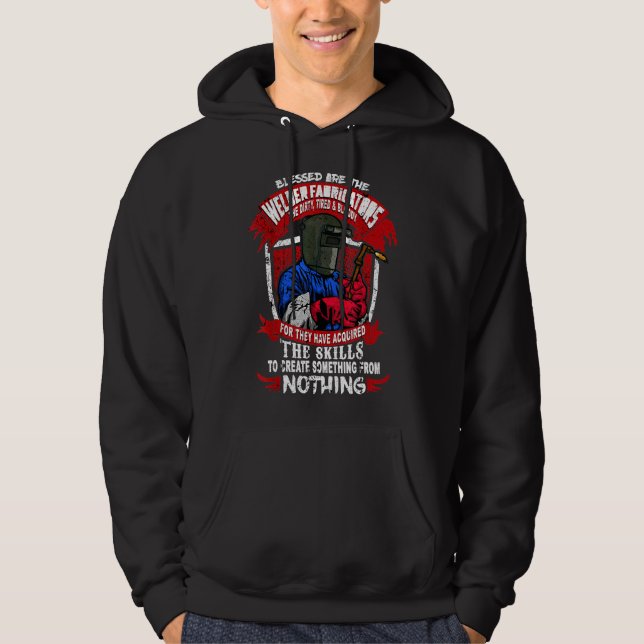 Far Dag Welding Gift Welders För manar Hoodie (Framsida)