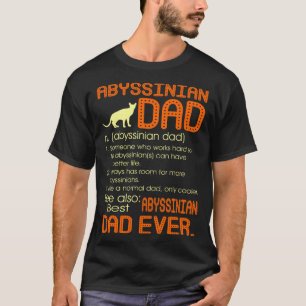 Far dagen för bästa Abyssiniska Kat Pappa Lycklig T Shirt