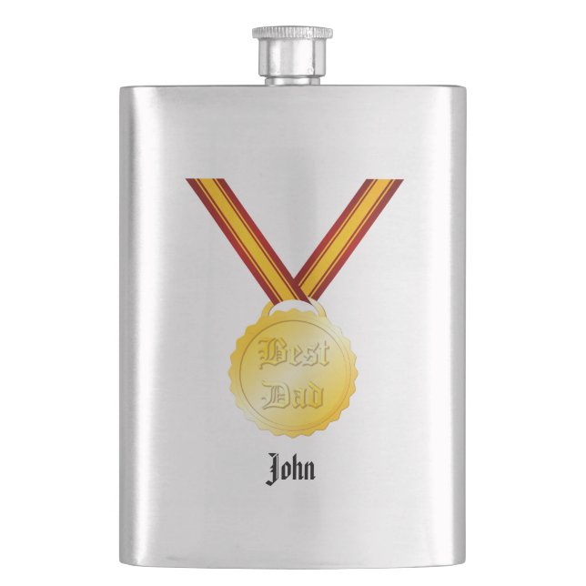 Far-dagen för Pappa-medaljen Fickplunta (Framsidan)