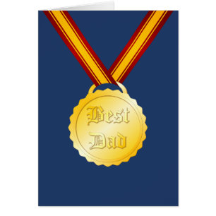 Far-dagen för Pappa-medaljen Hälsningskort