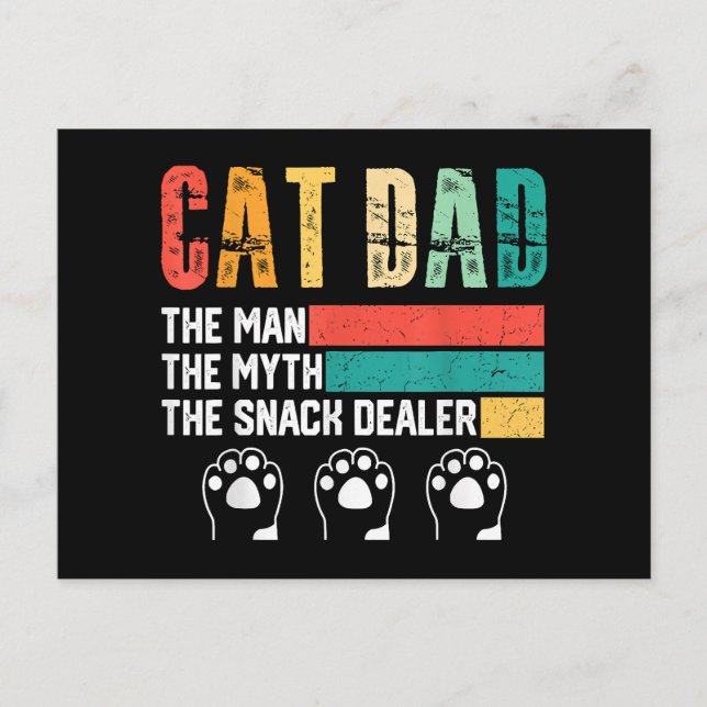 Far-dagen Kat Pappa Helg Vykort (Framsida)