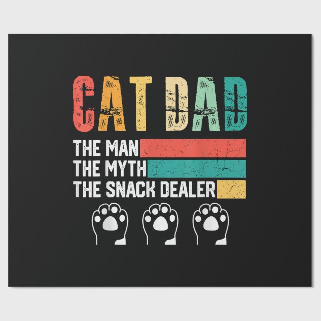Far-dagen Kat Pappa Presentpapper (Platt)