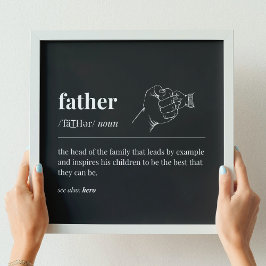 Far Definition First Fist Bump (svart) Poster