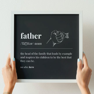 Far Definition First Fist Bump (svart) Poster