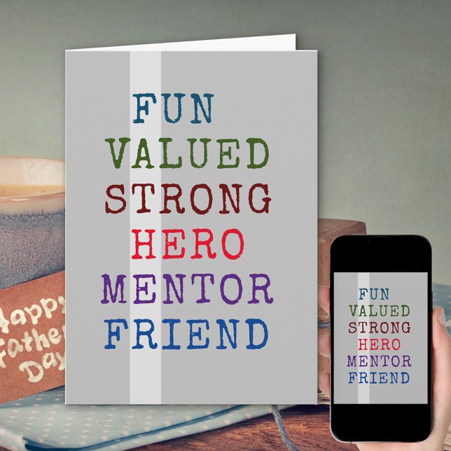 FAR Definition Typography Fars dag Kort (Skapare uppladdad)