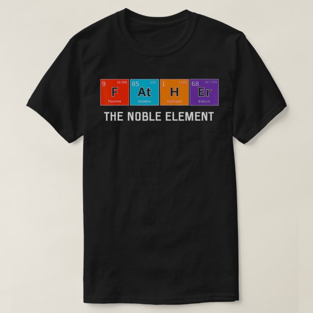 Far den periodiska Bord finnosvetenskapen i Noble  T Shirt (Design framsida)