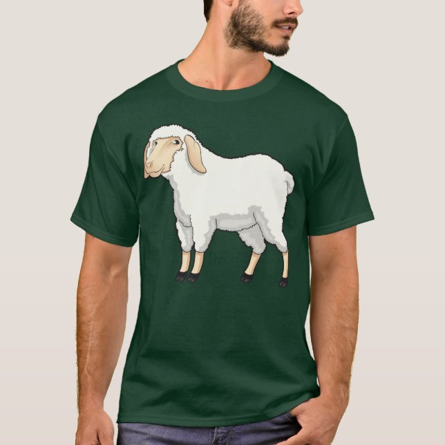Får Djur retro T Shirt (Framsida)
