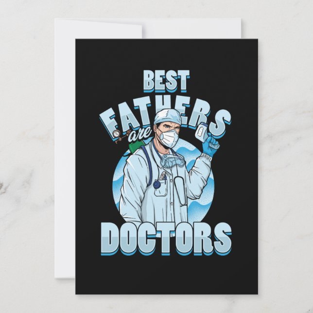 Far Doktor Medicine Pappa Pappa Fars dag Gift Inbjudningar (Framsida)