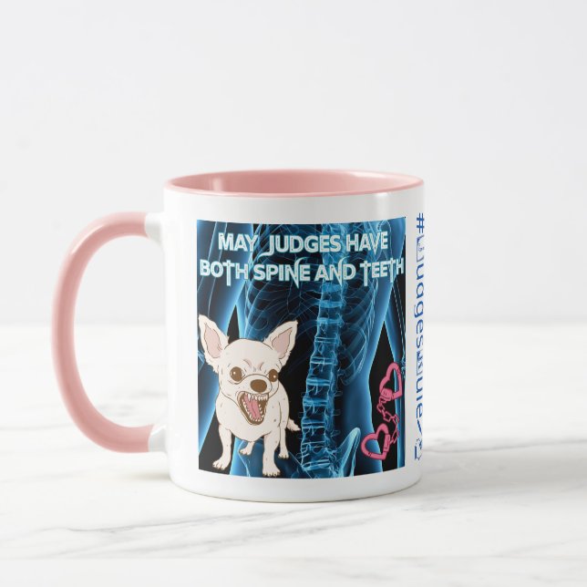 Får domarna ha både ryggrad och tjun (Mugg) Mugg (Vänster)