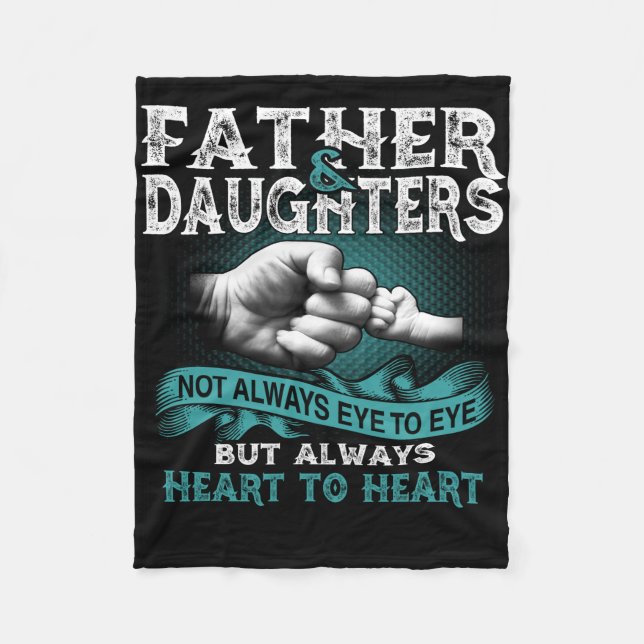 Far Dotter är alltid hjärtklappande för Pappa Fleecefilt (Framsidan)