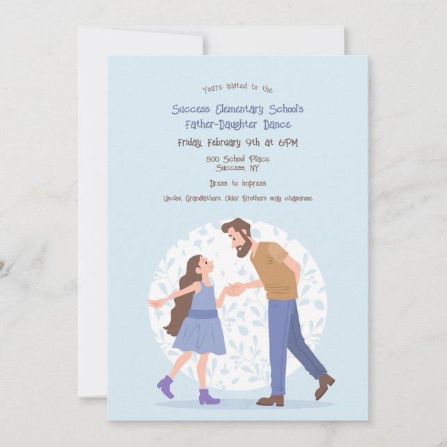 Far Dotter Dance Inbjudningar (Framsida)