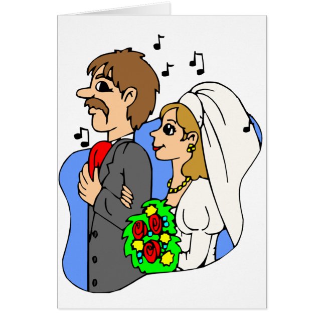 Far Dotter Walk Down Aisle Bröllop March Hälsningskort (Framsidan)