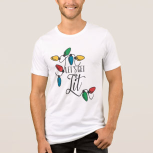 Får du upplyst helgdag ljus t shirt