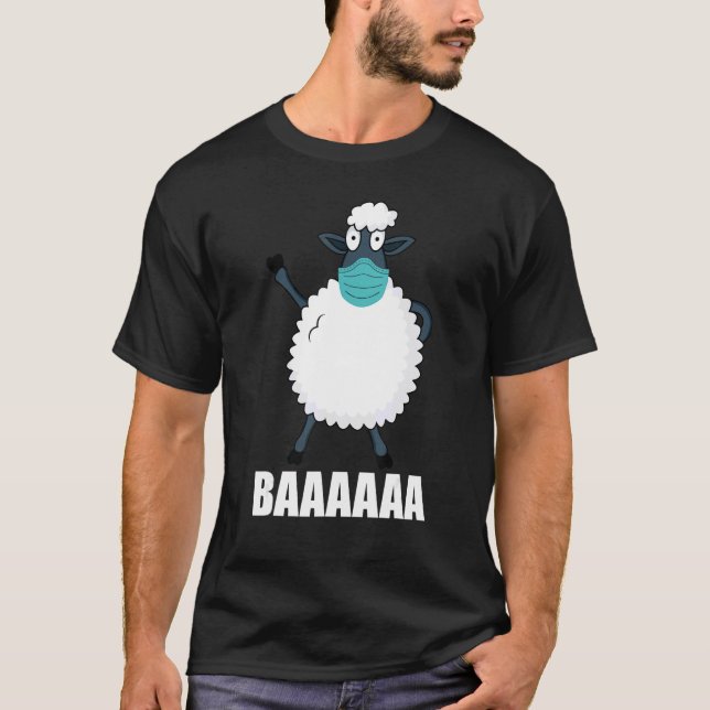 Får eller får med Ansikte-maskfår T Shirt (Framsida)